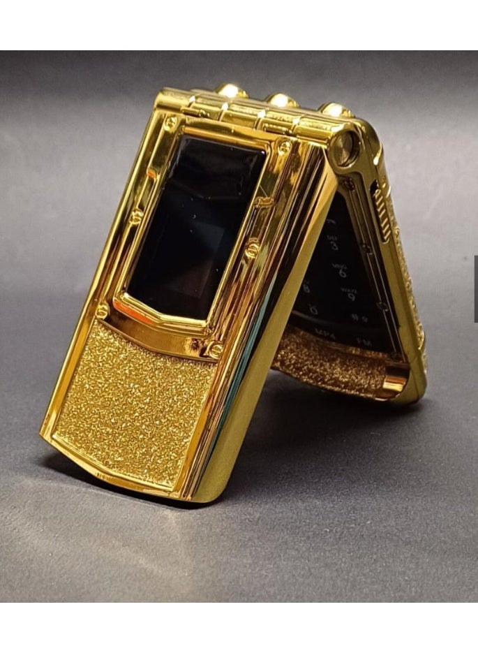 SOYES 5. Mini Metal Flip Phone – Dual SIM GSM, Ultra-Compact Credit Card Size - Image 1